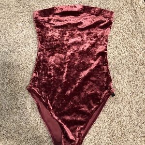 Velvet body suit from Urban Outfitters